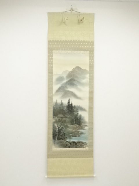 JAPANESE HANGING SCROLL / HAND PAINTED / LANDSCAPE 